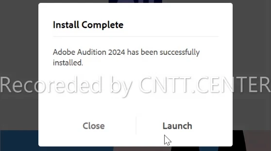 Thông Báo Cài Adobe Audition 2024 Trên Windows 11, Windows 10 Thành Công